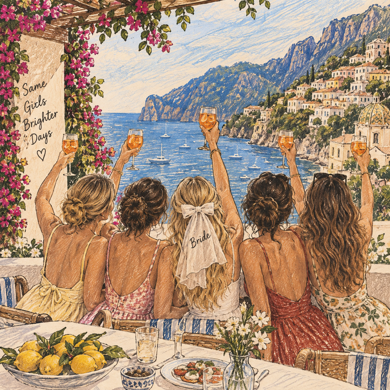 Bachelorette sketch illustration